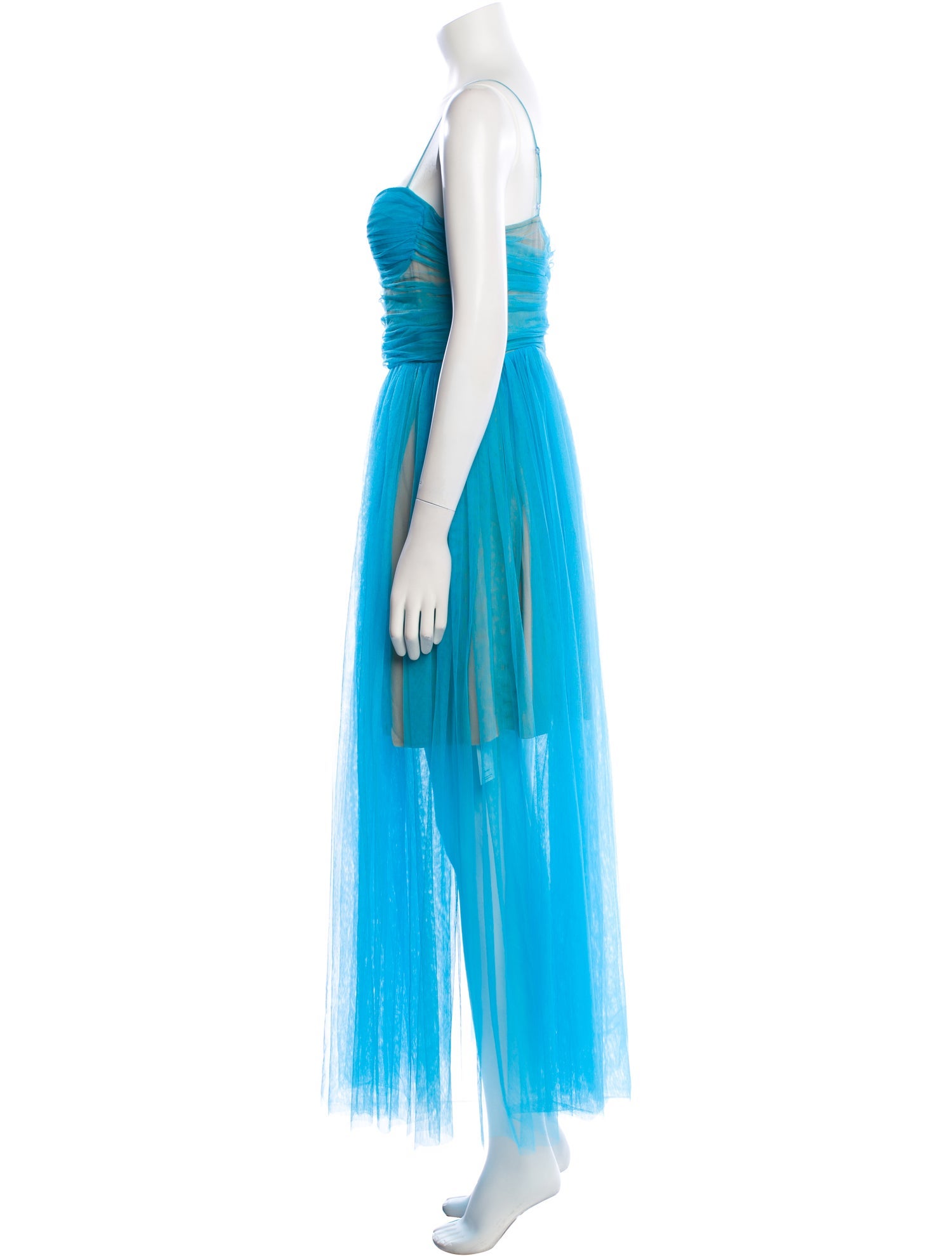 SAU LEE Square Neckline Long Dress